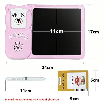 Nuvia Learn & Draw product, stylus and learning-card dimensions