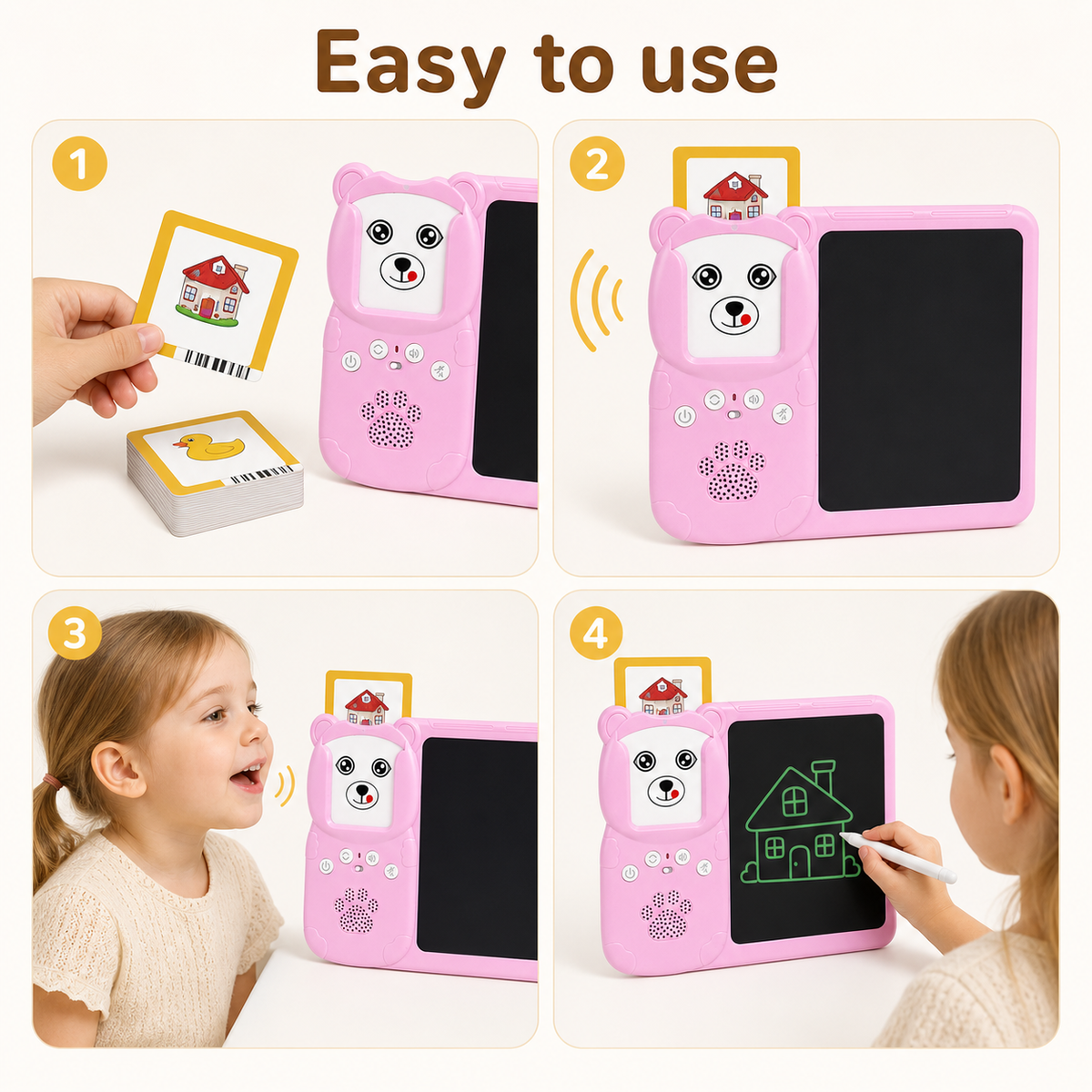 Four easy steps for using Nuvia Learn & Draw