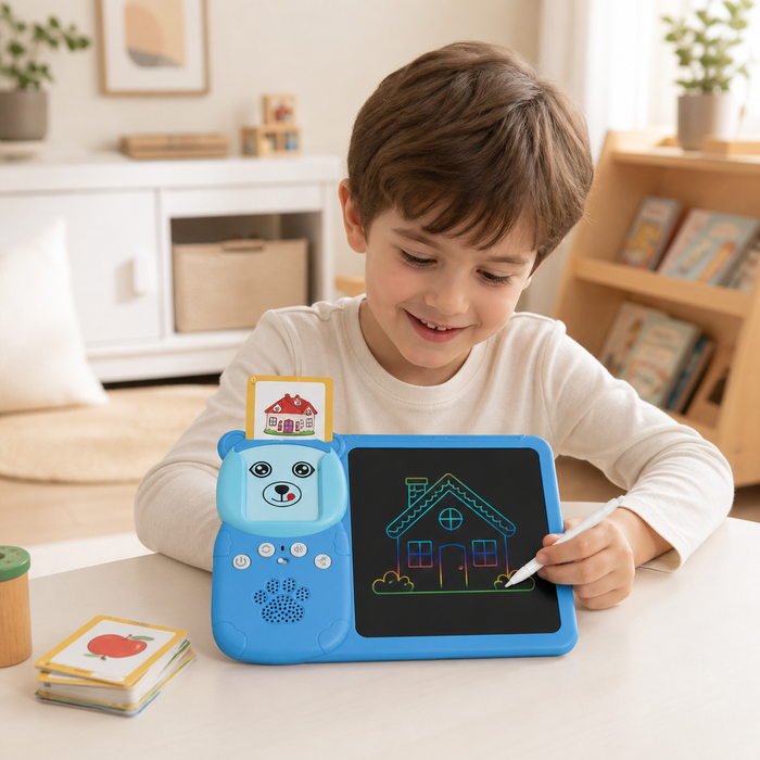 Child learning through play with Nuvia Learn & Draw
