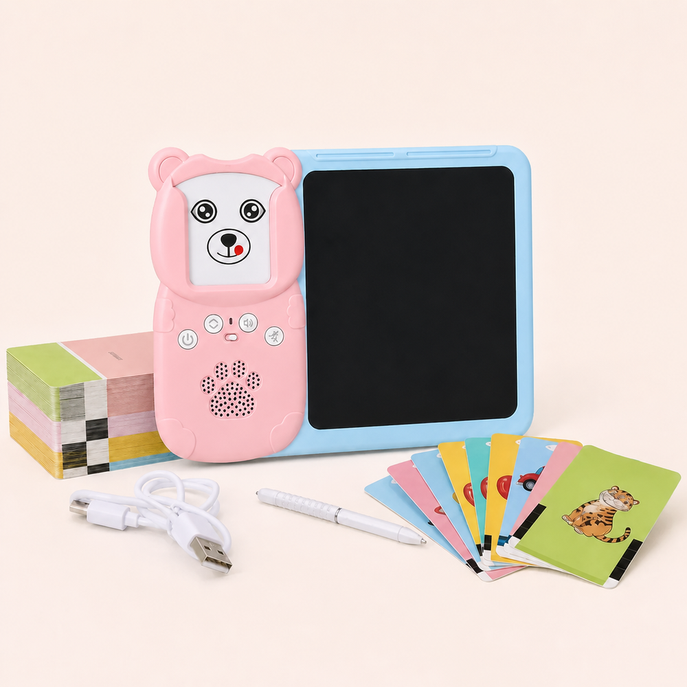 Switching on the Nuvia Learn and Draw talking card reader