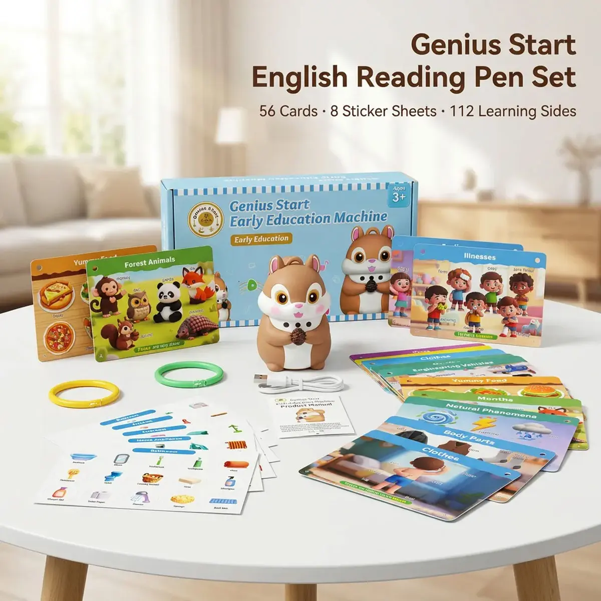 Smart Squirrel English reading set displayed on a table
