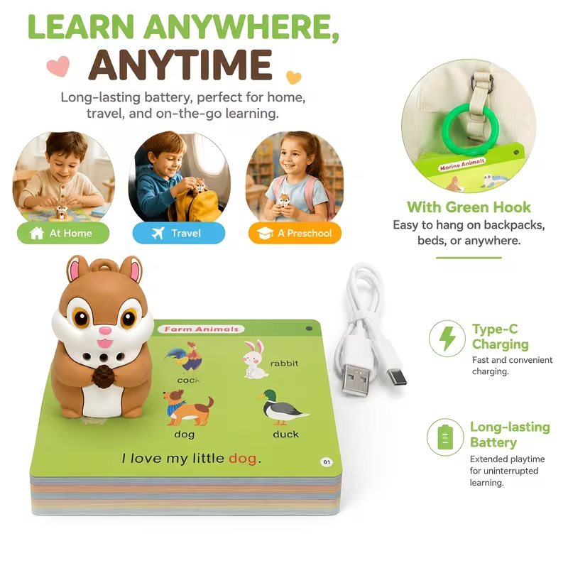 Nuvia Smart Squirrel for learning at home, while travelling, and at preschool